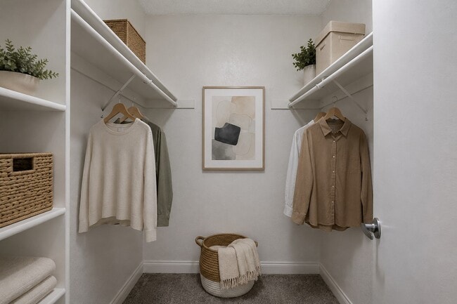 Transform your daily routine in the spacious, thoughtfully designed closet at Hidden Cove. Ample storage and stylish organization make an ideal sanctuary for your wardrobe. Explore how these features elevate your lifestyle today!
