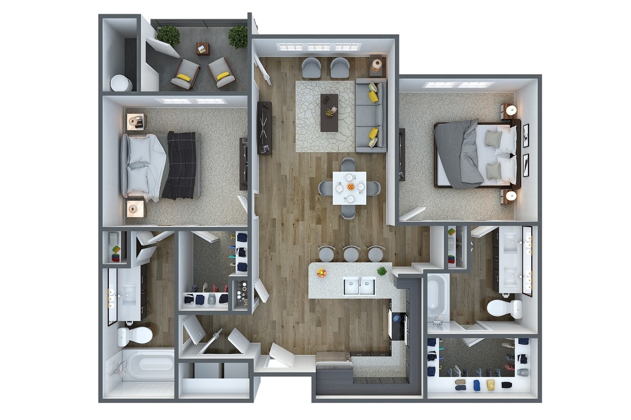 Floor Plan - 2x2-1037