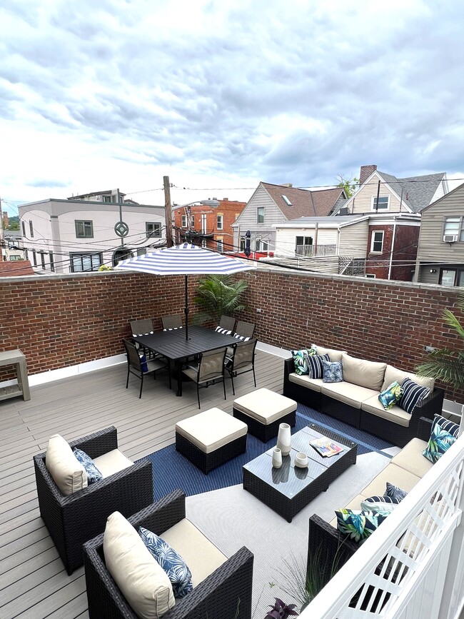 Newly renovated large exterior deck - 705 Copeland St Apartments Unit Suite 1