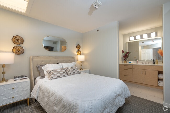 2 BR, 2 BA - 740 SF - Bedroom
