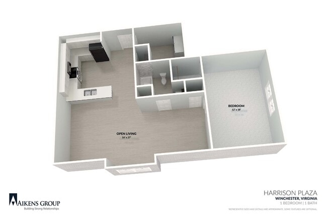 1 BEDROOM 1 BATH - HARRISON PLAZA RESIDENTIAL