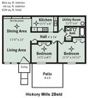 2BR/1BA