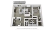 Una representación en 3D del plano de planta de The Cypress.