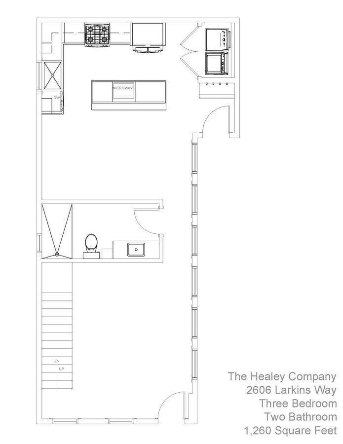1st Floor Layout - 2606 Larkins Way Unit 4B