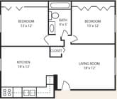 2 BR/1 BA Lakeview