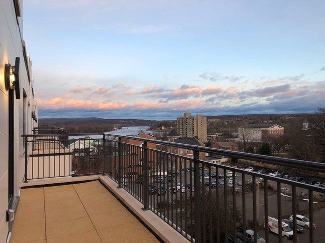 River views from apartment balcony