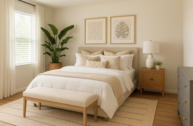 staged bedroom - 2118 Acklen Ave