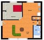 Disposición de 1 habitación
