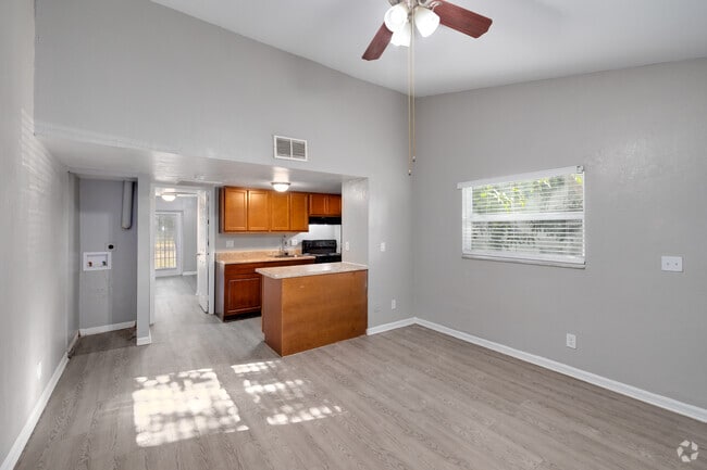 1BR, 1BA - 560SF - Living Room - Woodside Villas