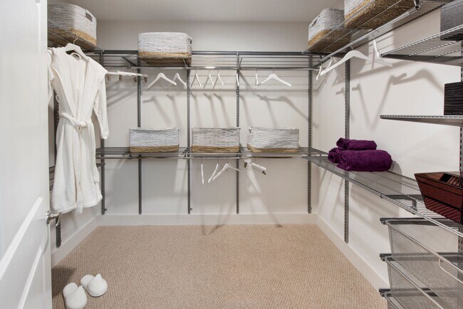 Spacious closet storage