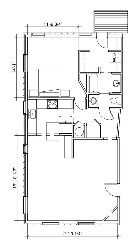 Floorplan - 1105 N Sherman St Unidad 2