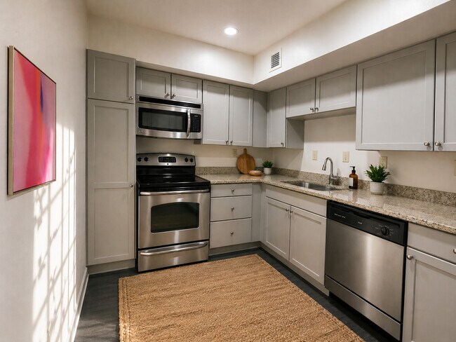 1BR, 1BA, Corner Unit / Kitchen - The 700