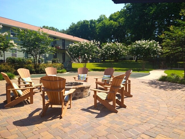 Fire Pit with Adirondack Chairs