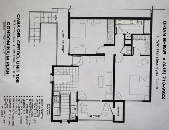 FLOOR PLAN - 6878 Navajo Rd Unit 2 BD 1 BA NAVAJO RD