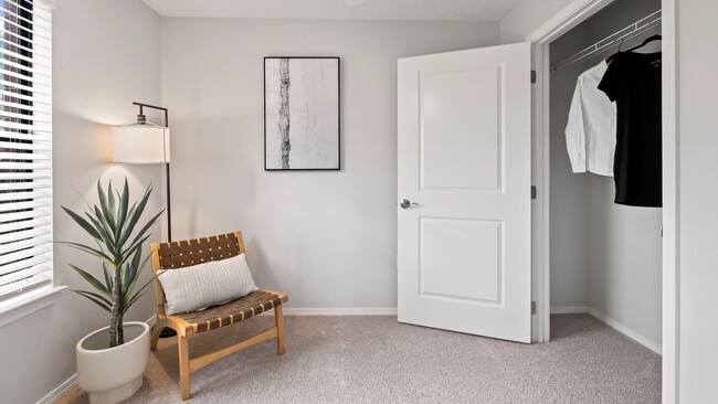 Indulge in comfort with luxuriously plush carpeting in your bedroom. It's your cozy retreat, every step of the way.