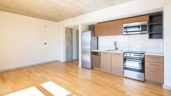 Kitchen and Living Room with Hard Surface Flooring