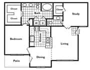1BR/1.5BA