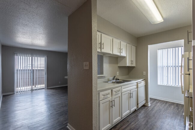 2BR, 1BA - 900 SF Kitchen/Living Area