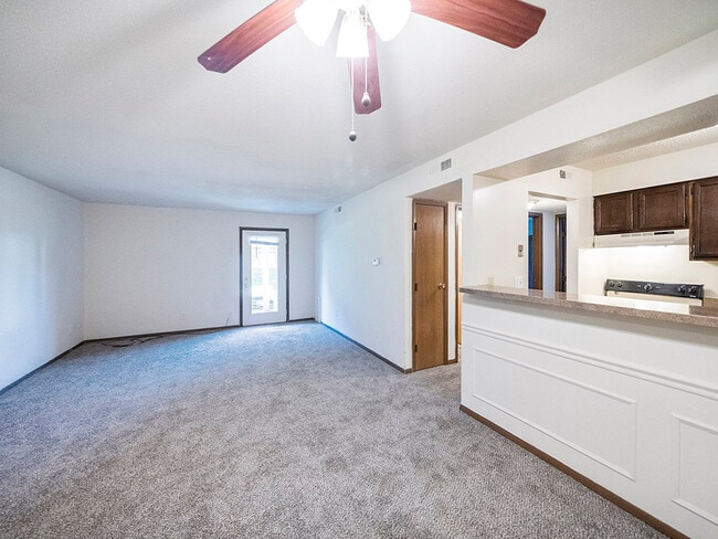 Spacious Living Room With Overhead Light