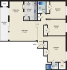 3 BR/ 2 BA (Style N1) | 1,100 sq. ft.