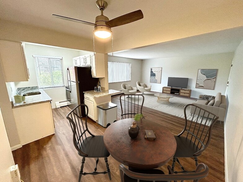 2BR,1BA 850 SF - Din,Kitch,LR