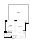 One Bedroom One Bath (580 SF)