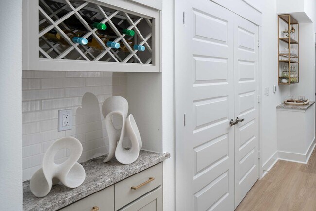 Built-in bar included in select apartment homes