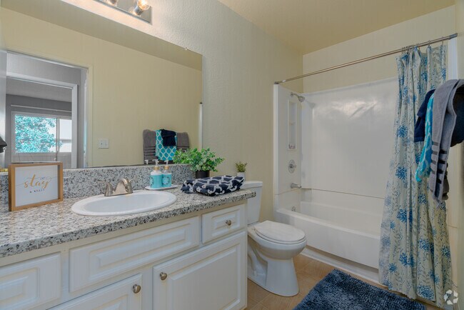 Renovated White - 1BR, 1BA - 765SF - Bathroom