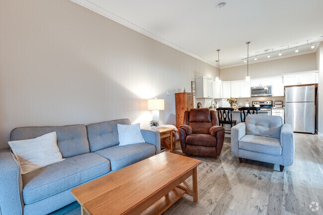 1HAB, 1BA - 690 ft² - Cocina y sala de estar - Conifer Ridge Apartments