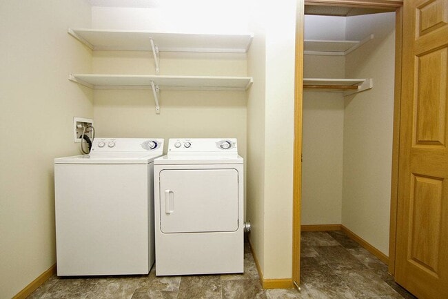 The Gulf floor plan offers a spacious laundry room with storage.