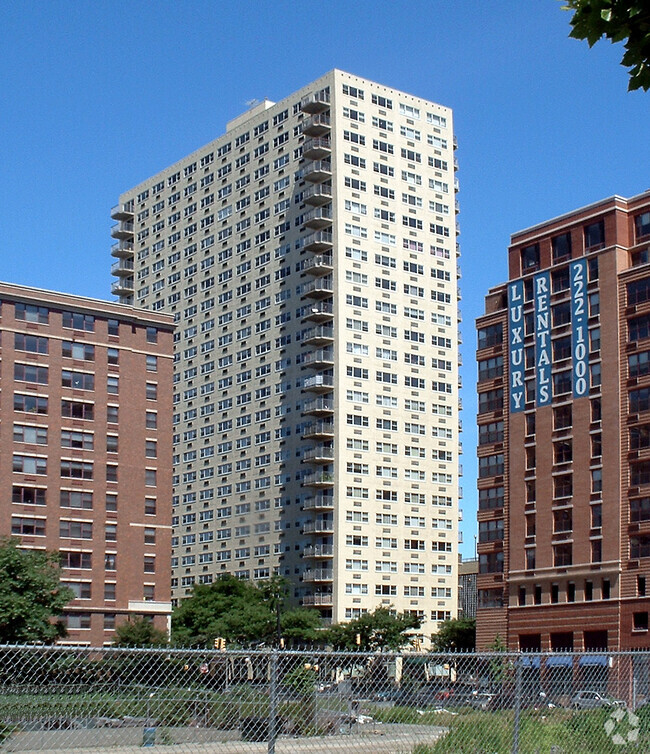 View from the southeast - Marine View Plaza Apartments