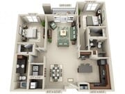 Floor plans are artist’s rendering. All dimensions are approximate. Actual product and specifications may vary in dimension or detail. Not all features are available in every apartment. Prices and availability are subject to change.