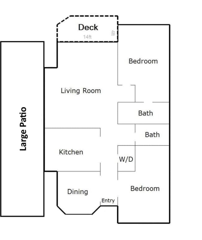 condo floorplan - 15340 Macadam Rd S Condo Unit B405