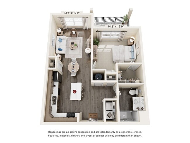 The Villas at Harbour Cove - The Inlet - 1 Bed, 1 Bath, A - 785 sq. ft.
