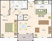 One Bedroom Floorplan