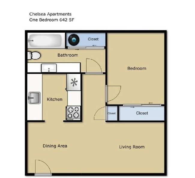 Un dormitorio - Chelsea Apartments