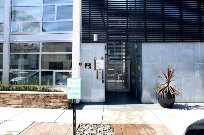 Main entrance to property in center of building