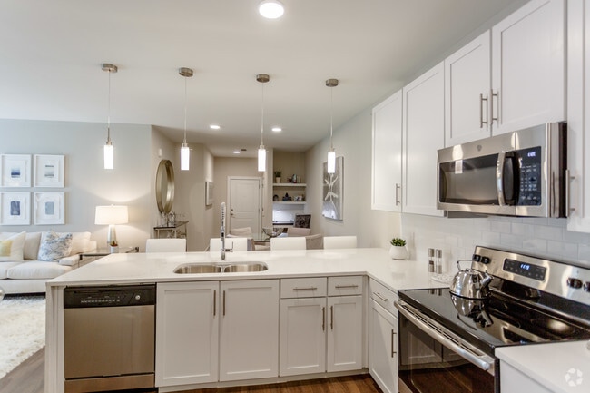 Large Open Kitchen with Breakfast Bar