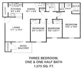 3BR/1.5BA