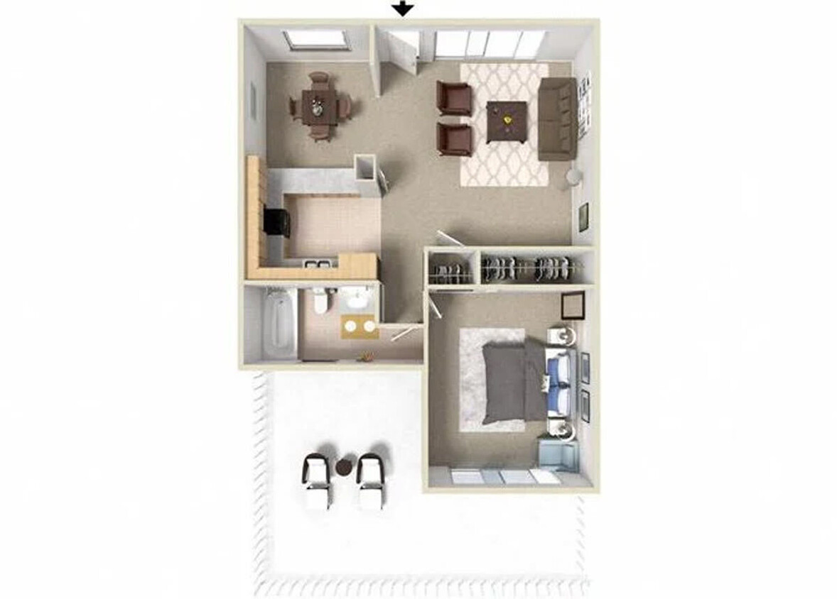 Floor Plan - The Cabo Apartment