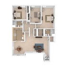 Beechwood - Three Bedroom, 1231 sq. ft.