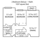2BR/1BA