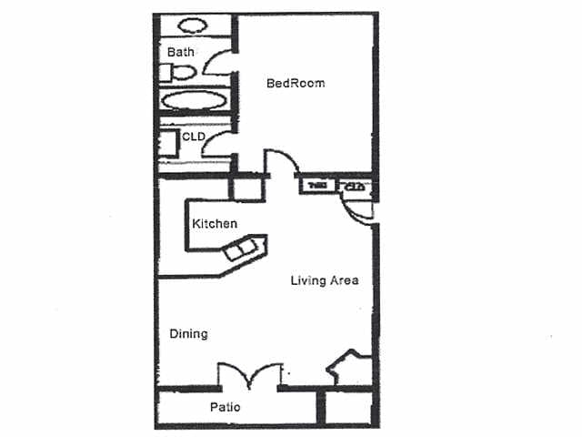 1BR/1BA - 2x2.5K