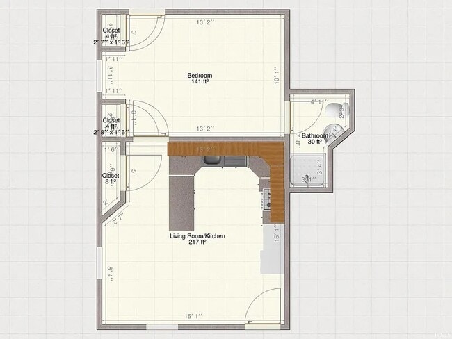 Floor Plan - 1105 S Rogers St Unit A