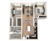 2 bedroom, 2 bathroom