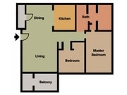 2BR/1BA