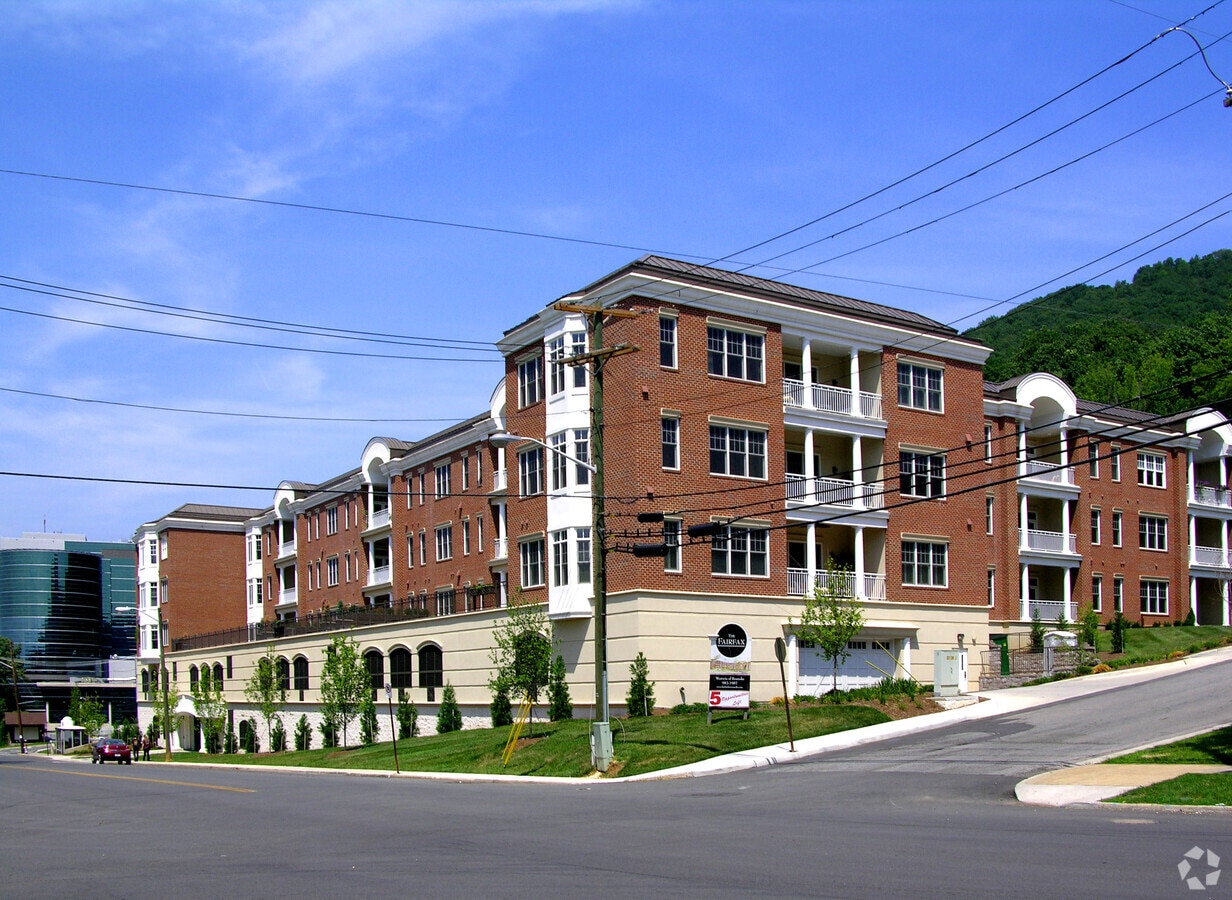 From across Jefferson Street to the southwest - The Fairfax Apartments