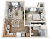 Floor plans are artist’s rendering. All dimensions are approximate. Actual product and specifications may vary in dimension or detail. Not all features are available in every apartment. Prices and availability are subject to change.