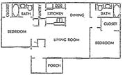 2x2 968 sq. ft.