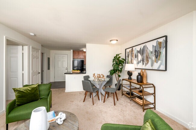 2BR, 2BA – 782SF - Livingroom - Boundary Stone Flats